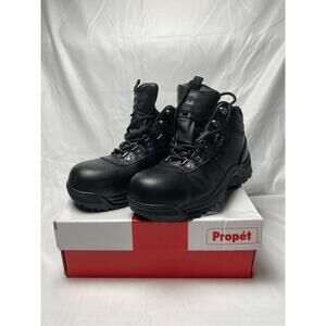 Propet‎ Mens Shield Walker 6 Inch Waterproof Safety Shoes Black Sz 7